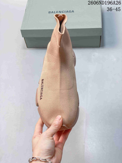 Balenciaga Sock-Style Sneakers in Blush Beige