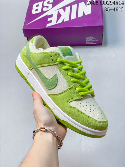 Nike Dunk Low SB Skateboarding Shoes, Lime Green and White, IB4417-104