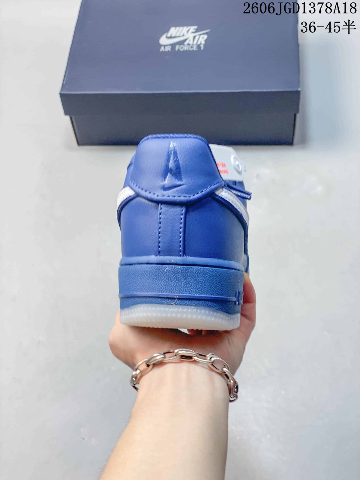 Nike Air Force 1 Low Blue and White Sneakers