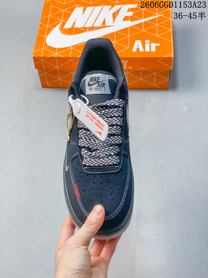 Nike Air Force 1 Low Dark Navy and Gray Sneakers