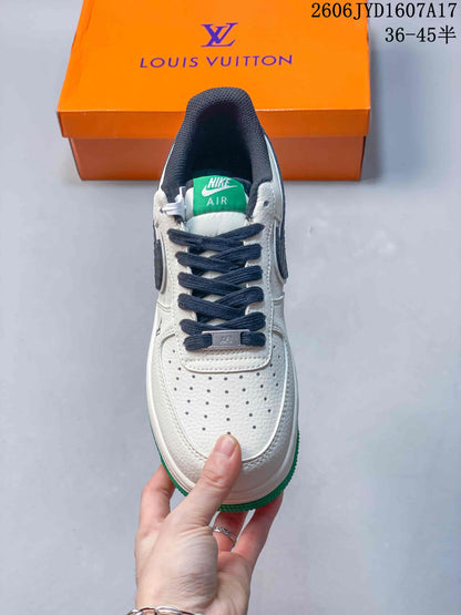 Nike Air Force 1 Low White and Green Sneakers