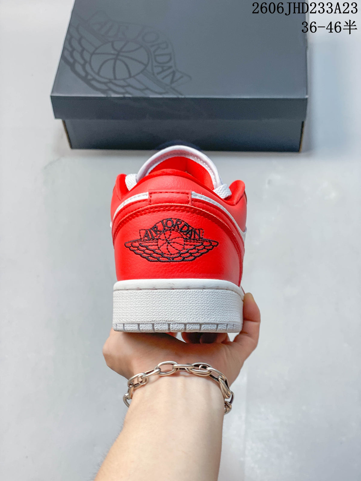 Jordan Air Jordan 1 Low Red and White Sneakers 612330ASRRY
