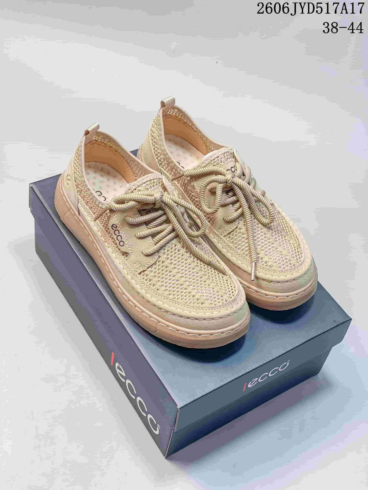 ECCO JYD517A17 Mesh Lace-Up Shoes