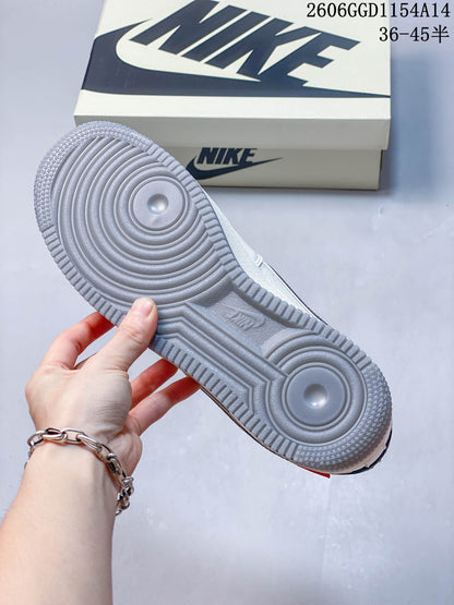 Nike Air Force 1 Low White and Navy Sneakers