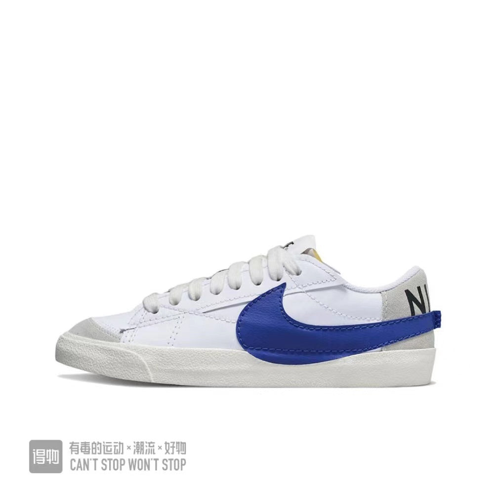 Nike Blazer Low 77 Sneakers in White and Blue