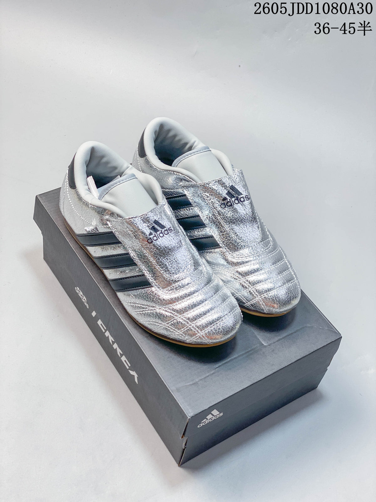 Adidas Taekwondo Silver Black Shoes JH9664