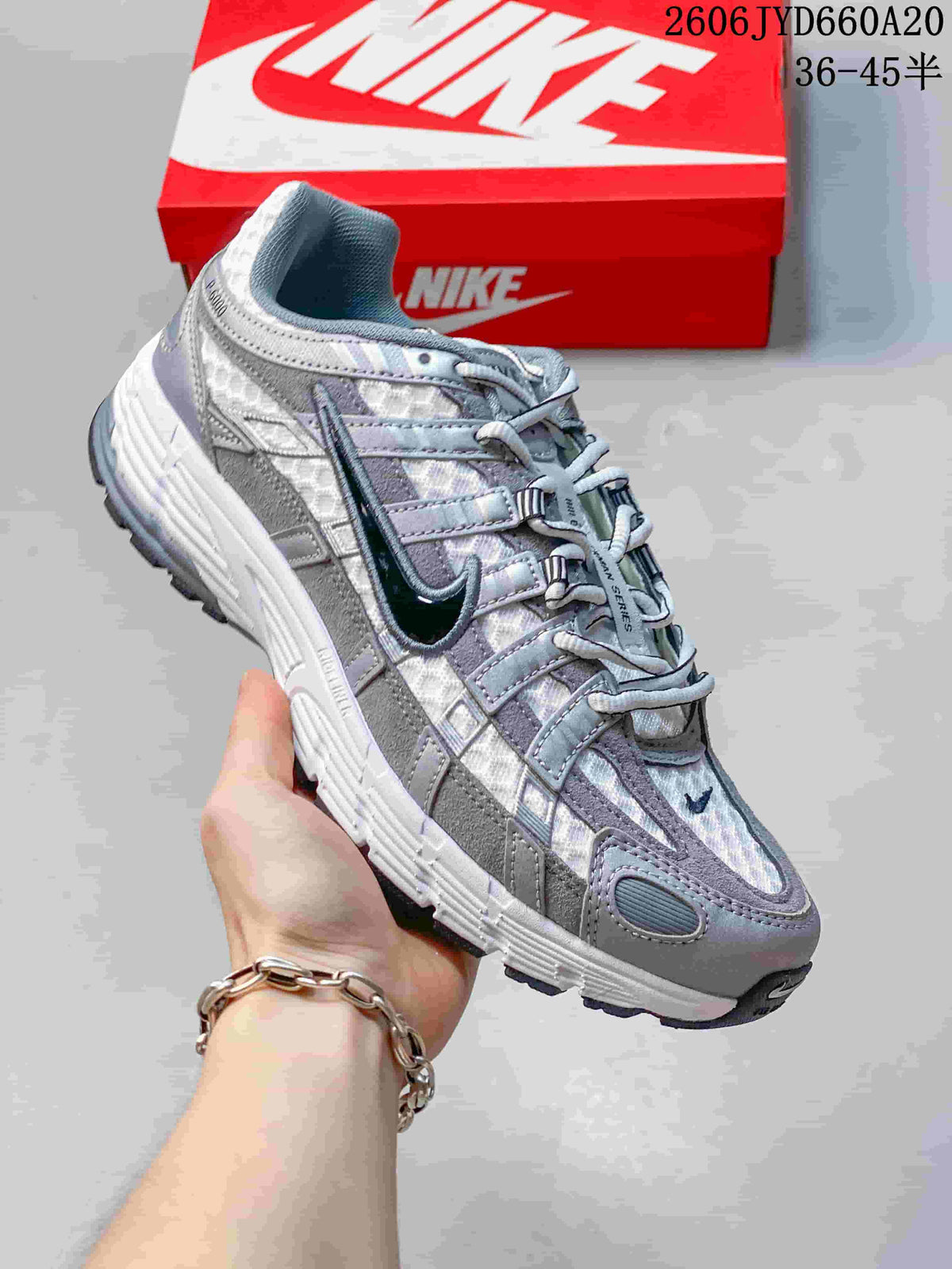 Nike P-6000 Sneakers in Silver and Grey