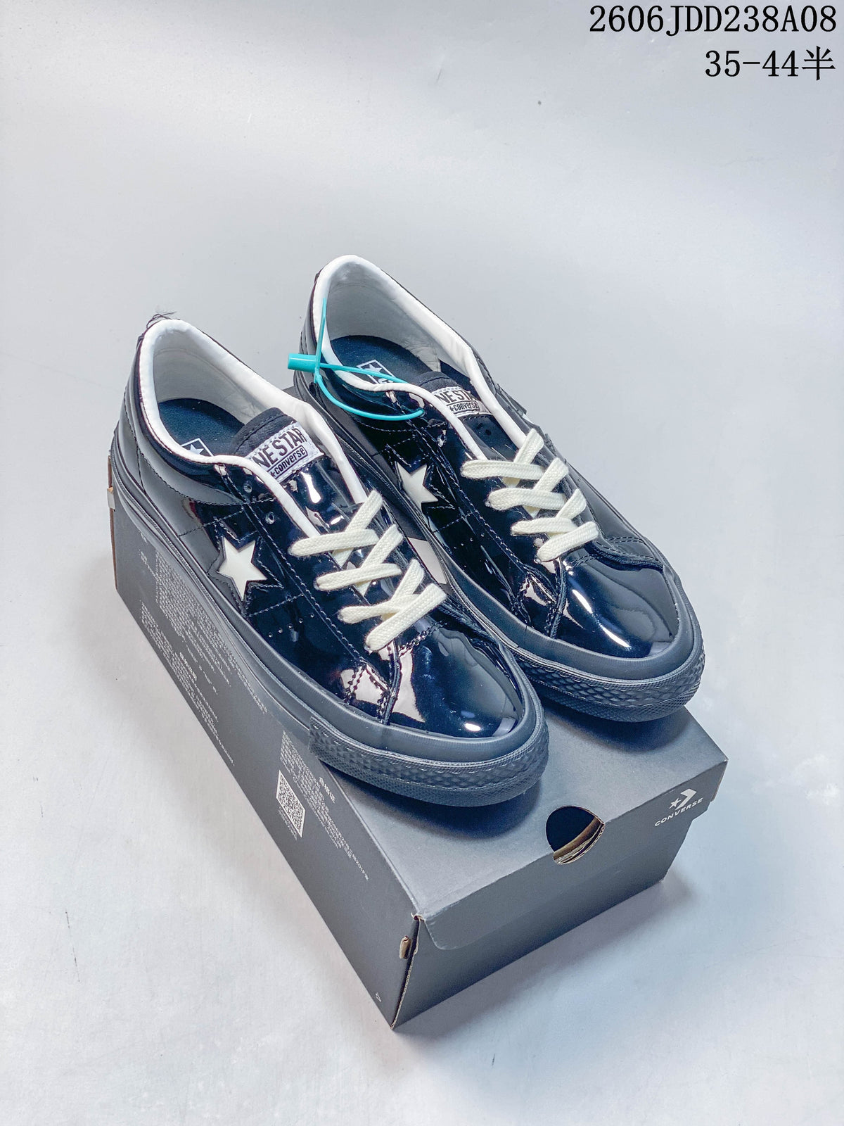 Converse One Star Low-Top Sneakers in Glossy Navy