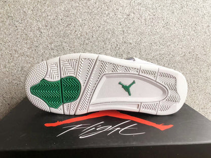 Jordan 4 White and Green Sneakers