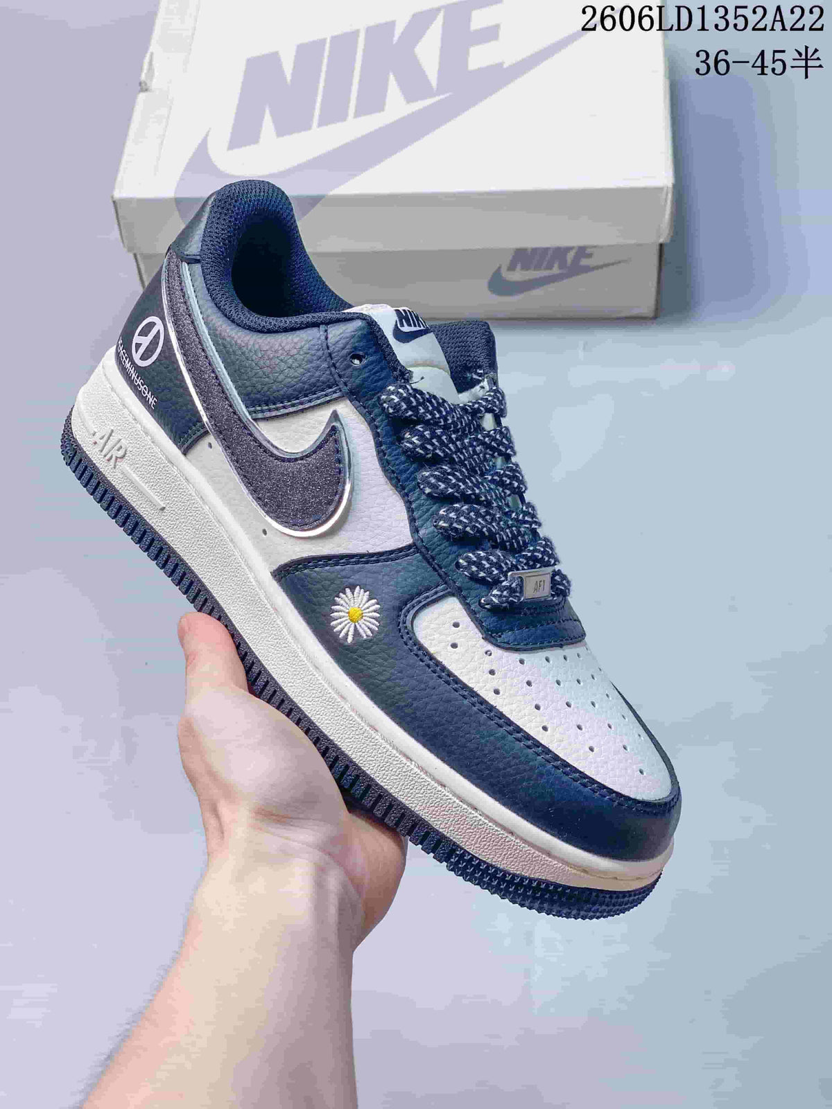 Nike Air Force 1 Low Daisy Swoosh Sneakers