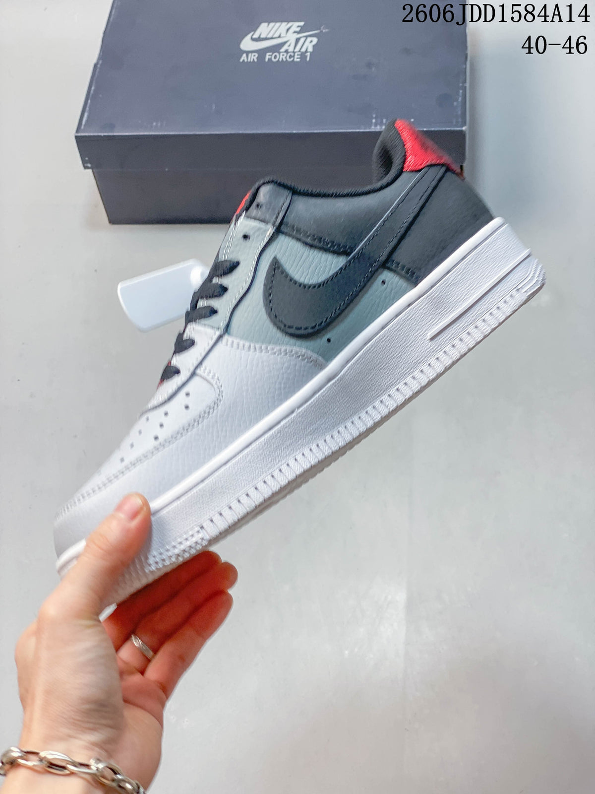 Nike Air Force 1 Low White Grey Red Sneakers JDD1584A14