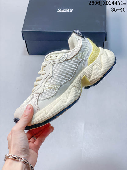 SMFK Future Ripple Low-Top Sneakers, Ivory and Black