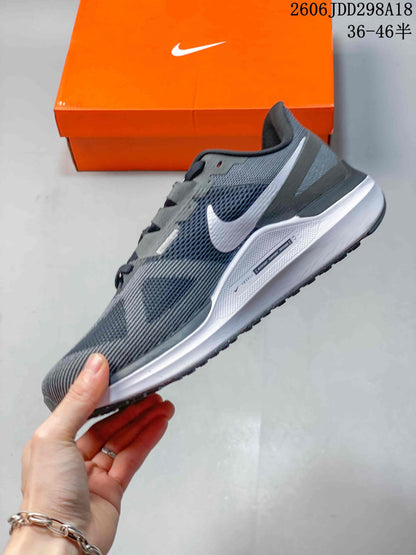 Nike Air Zoom Running Shoes, Gray and White