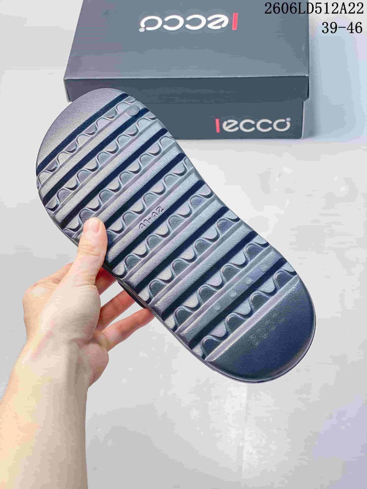 ECCO Two-Strap Sandals in Dark Gray, Style 06LD512A22