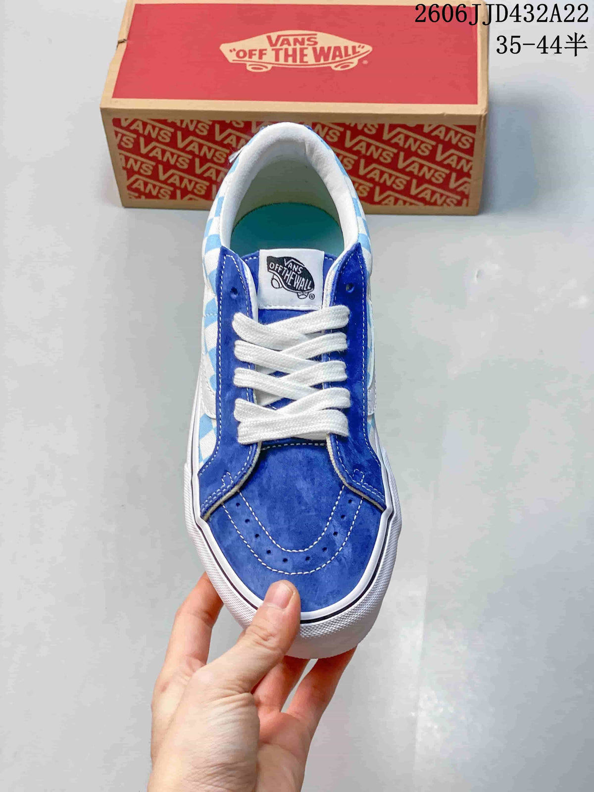 Vans Anaheim Checkerboard Low-Top Sneakers in Blue