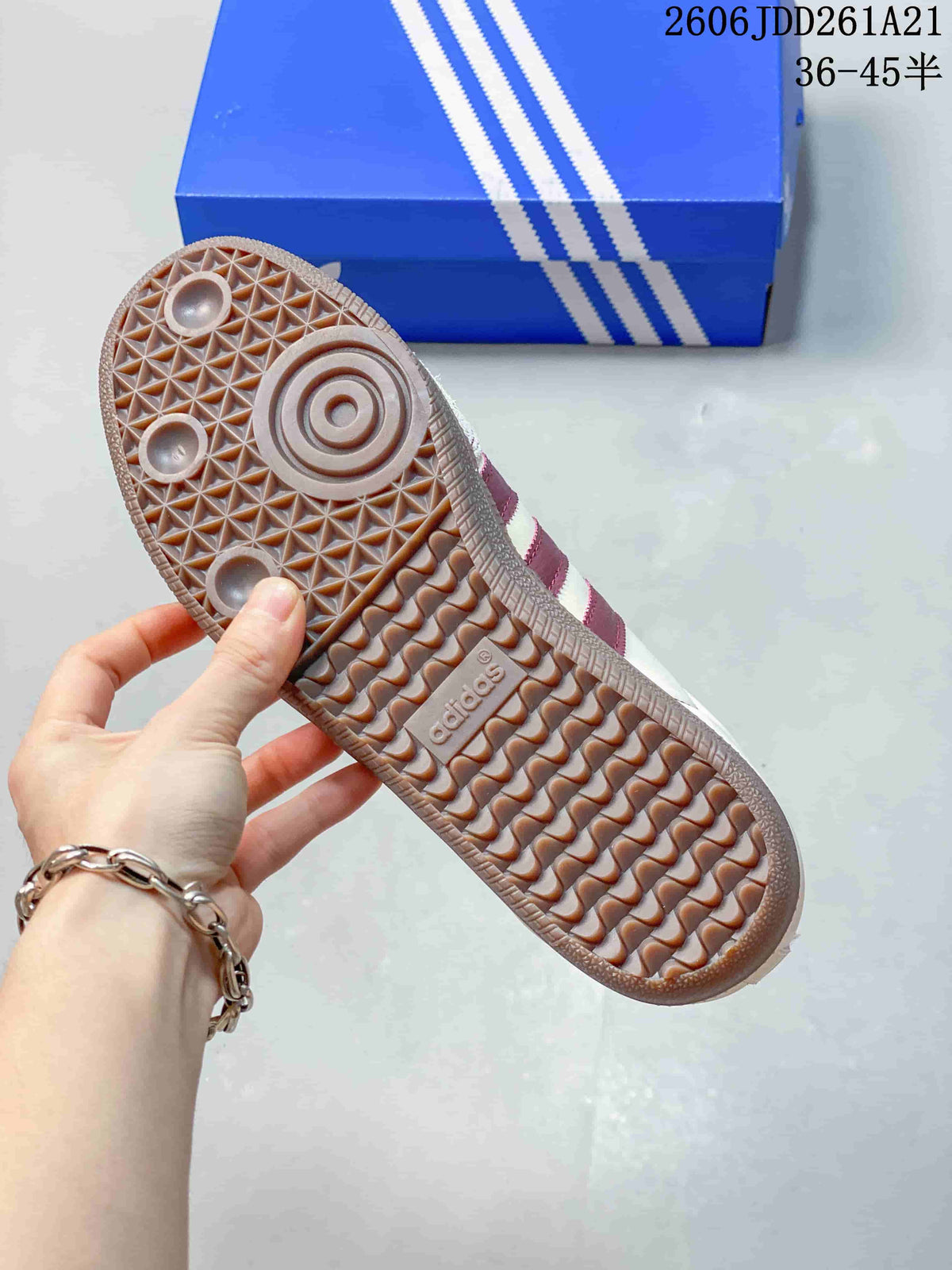 adidas Samba OG Sneakers White and Burgundy