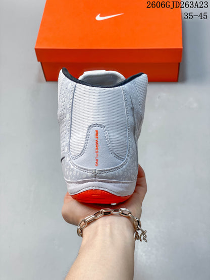 Nike Inflict 4 Wrestling Shoes White and Orange 622130