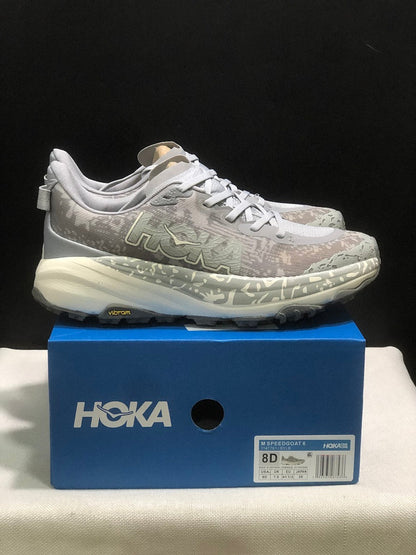 HOKA Speedgoat 6 Trail Running Shoes in Gray