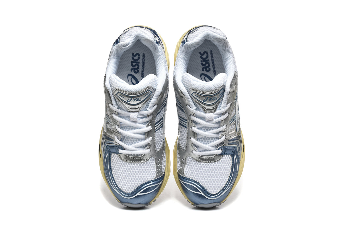 ASICS Gel-Kayano 14 Sneakers in Blue, Silver and White