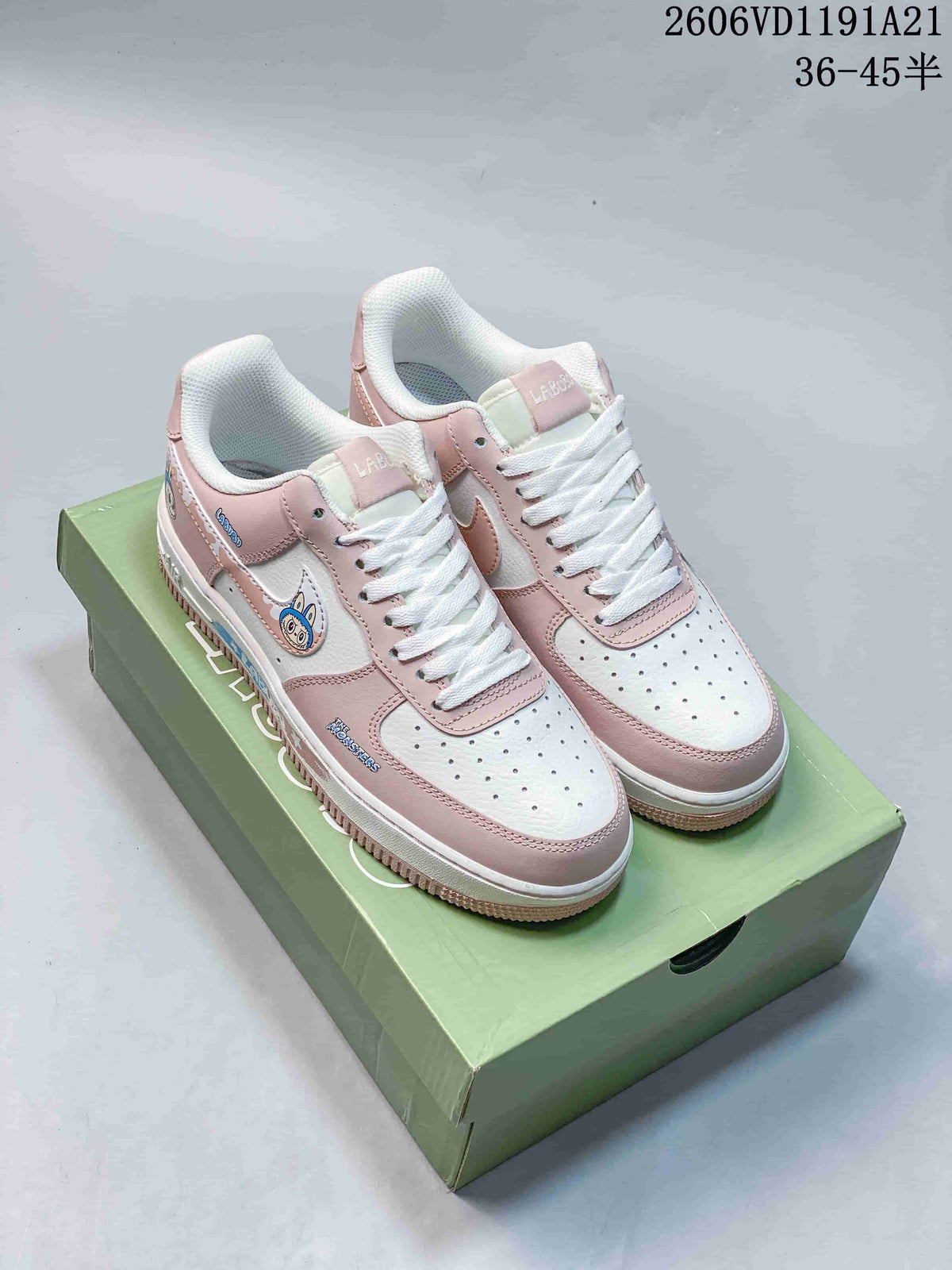 Nike Air Force 1 Low '07 x Labubu Pink White Sneakers