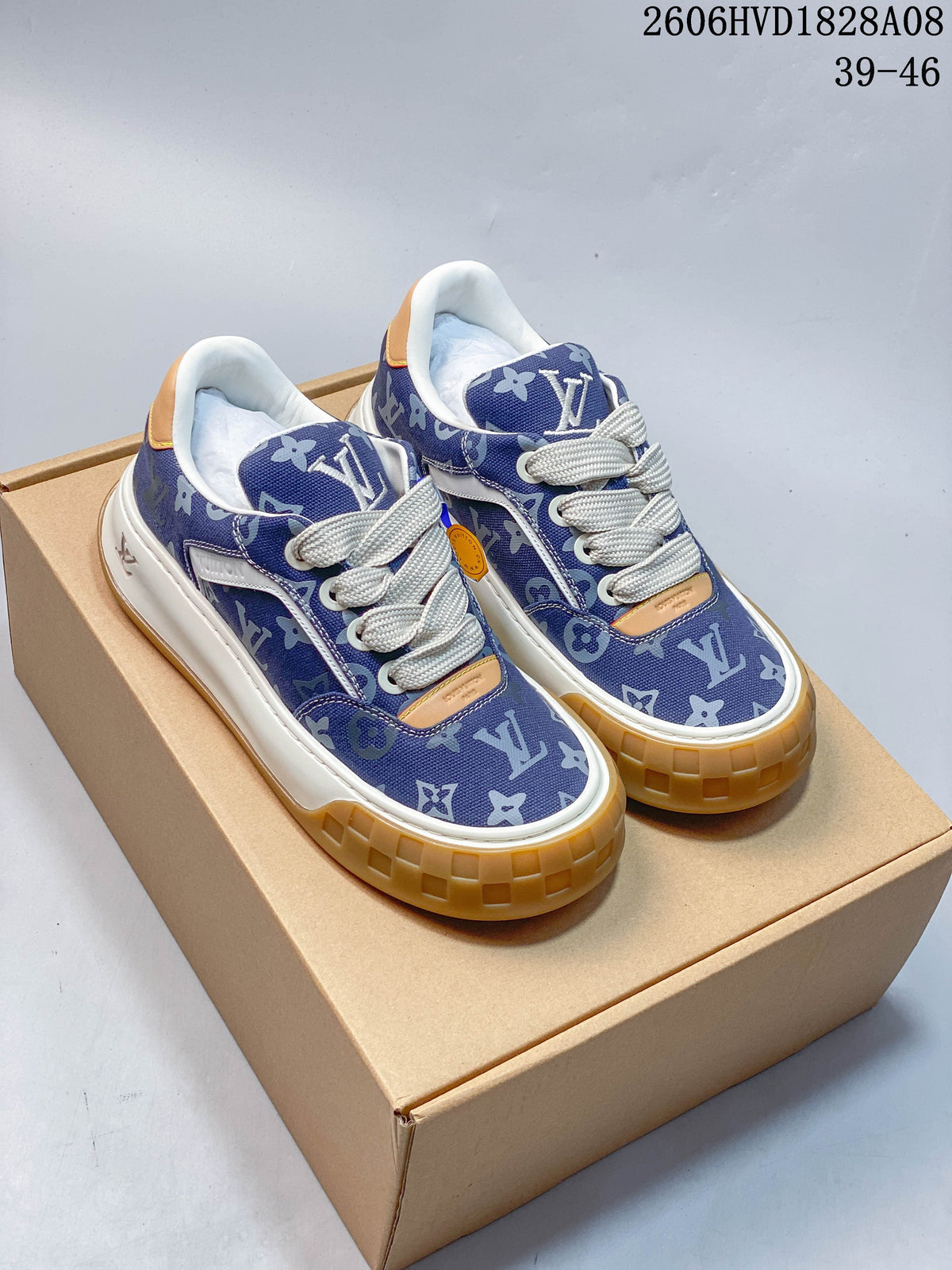 Louis Vuitton Low-Top Sneakers with Chunky Gum Sole