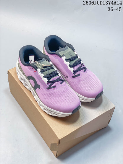 On Cloudmonster 3 Running Shoes in Lilac and Olive