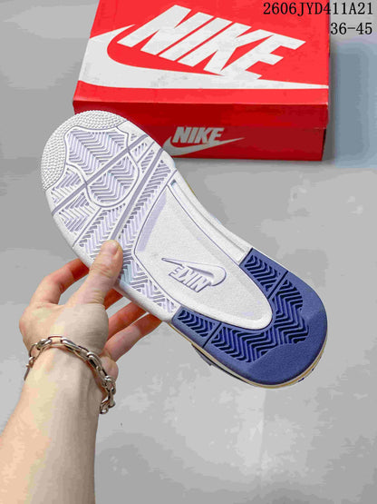 Nike Flight Legacy Mid Basketball Sneakers White Blue Yellow