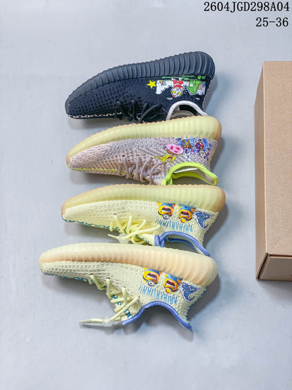 Adidas Yeezy 350 V2 Kids Sneakers with Graphic Details
