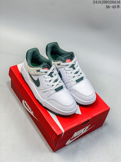 Nike Full Force Low Sneakers White and Green