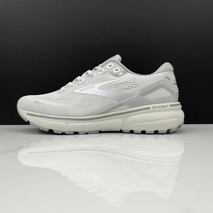 Brooks Ghost 15 Running Shoes in White and Grey