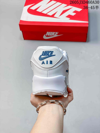 Nike Air Max 90 White and Blue Retro Sneakers