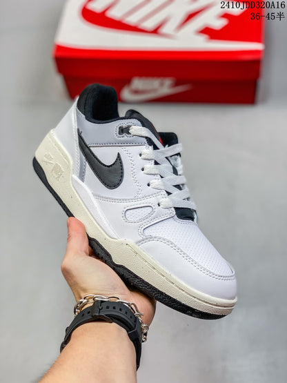 Nike Full Force Low Sneakers in White and Black