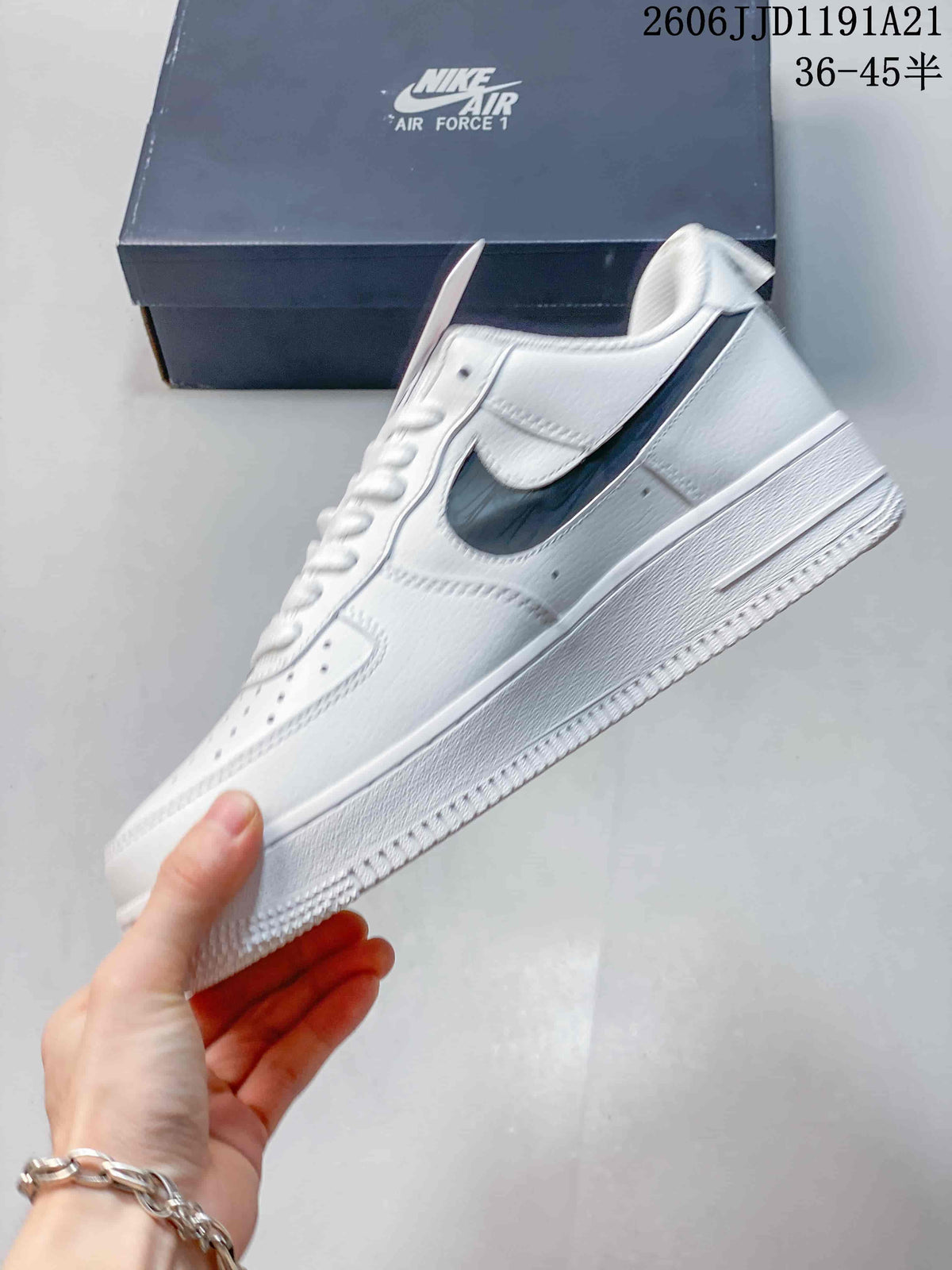 Nike Air Force 1 Low White Black Reflective Sneakers