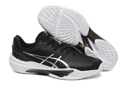 ASICS Black and White Court Sneakers