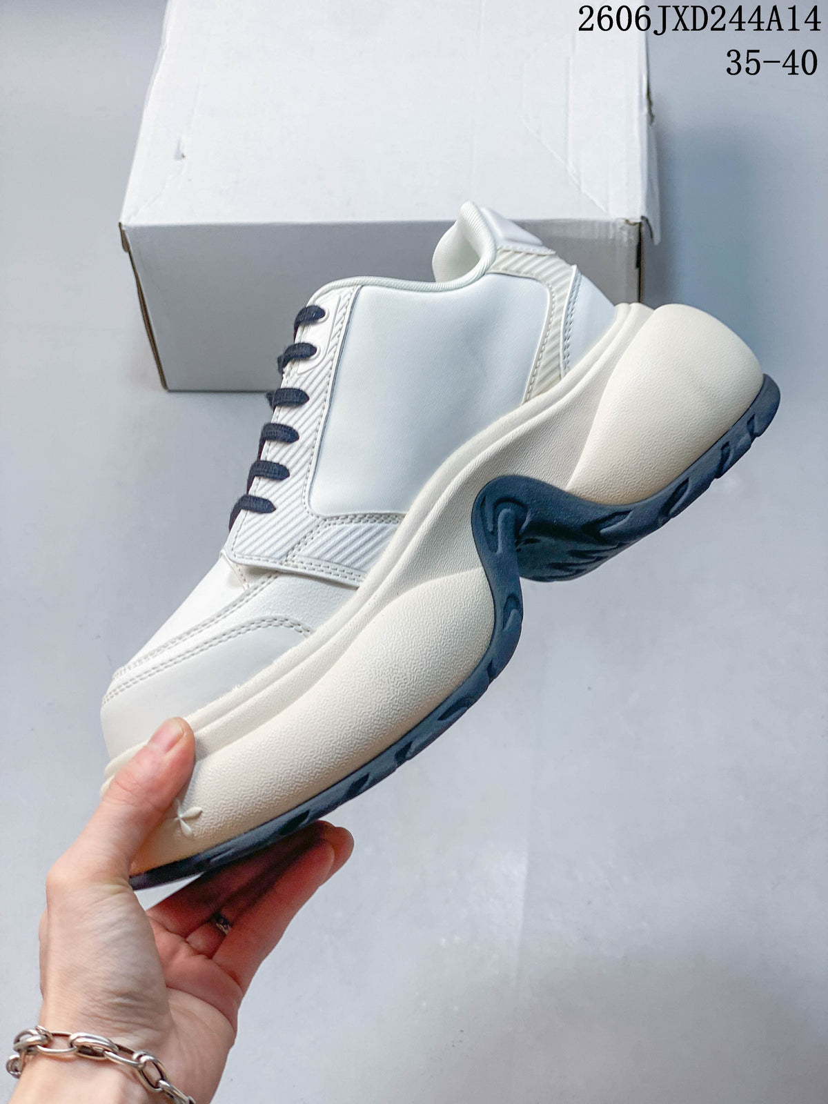 SMFK White Retro Casual Sneakers for Women 06JXD244A14_003
