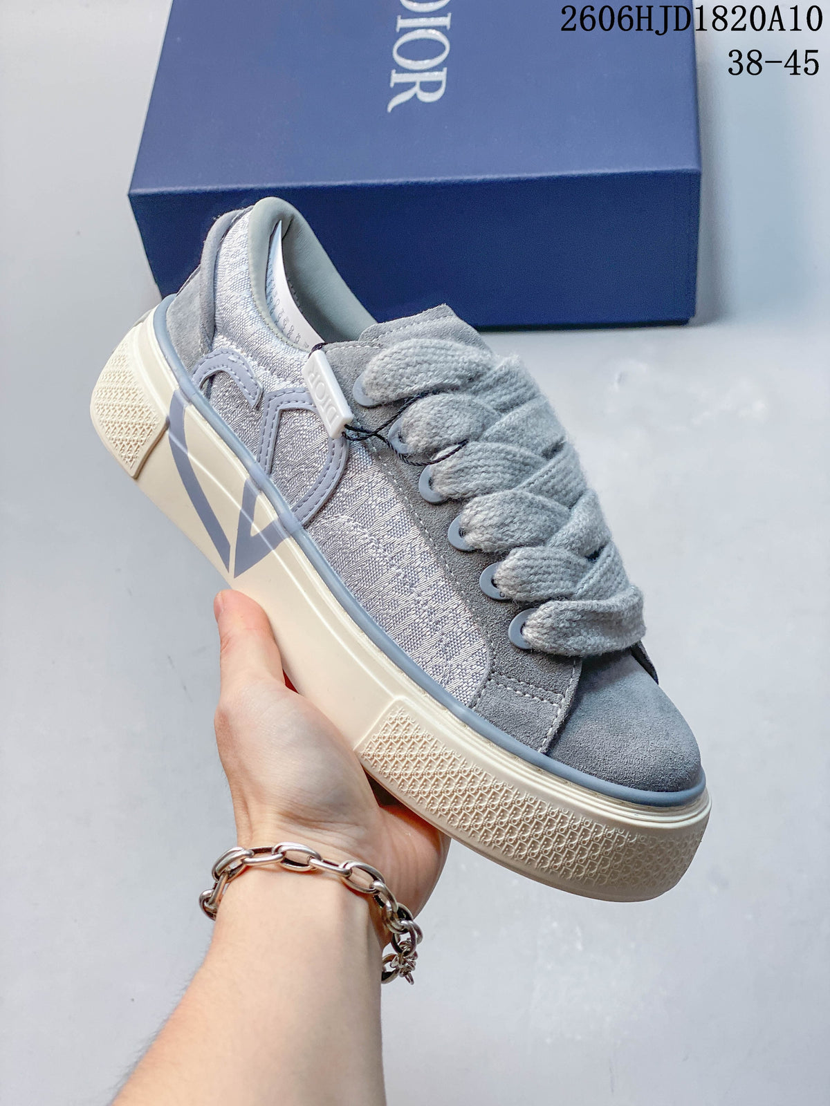 Dior B33 Gray Low-Top Sneakers