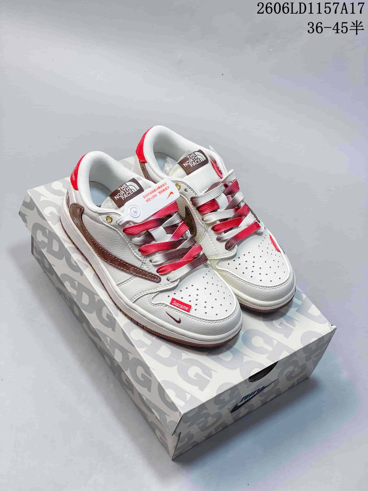 Jordan Air Jordan 1 Low White Multicolor Graphic Sneakers