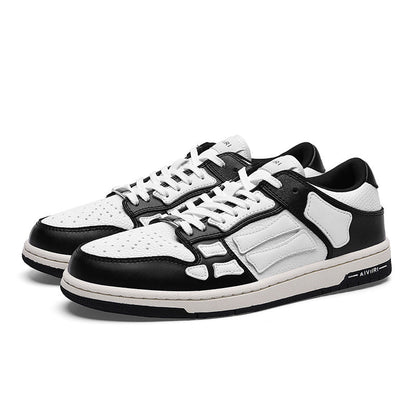 AIVIIRI MFS003-004 Black and White Low-Top Sneakers