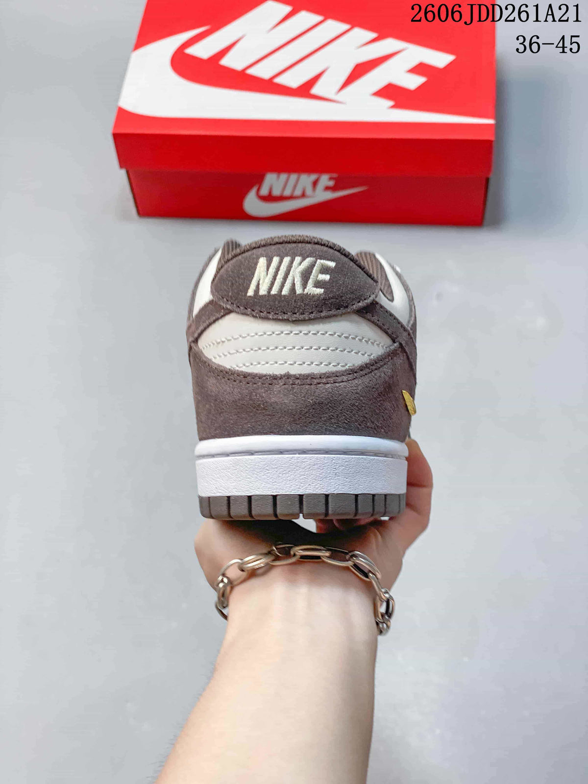 Nike Dunk Low Sneakers in Taupe and White