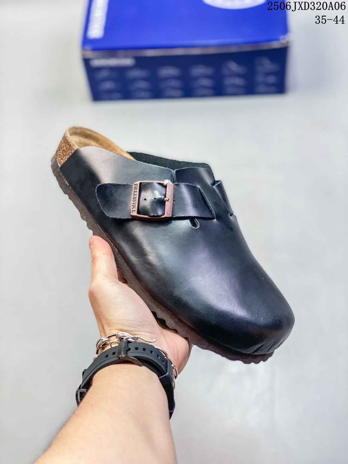 Birkenstock Boston-Style Black Buckle Clog