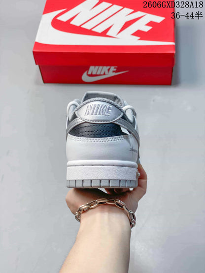 Nike Dunk Low Y2K Sneakers in White, Black and Silver