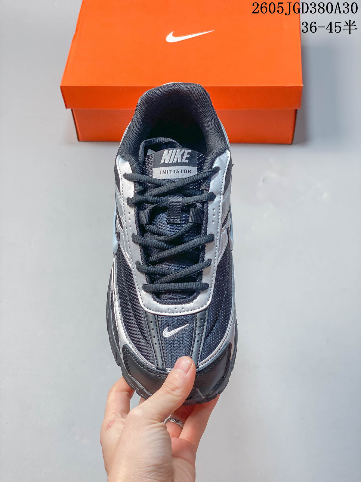 Nike Initiator Sneakers in Charcoal and Silver