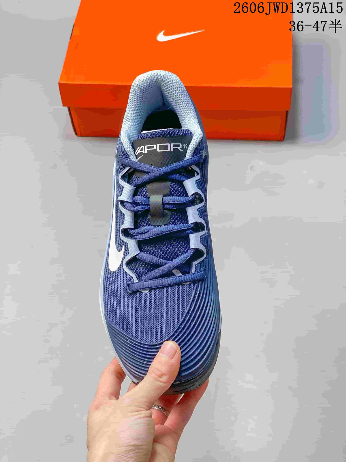 Nike Vapor 12 Tennis Shoes, Blue and White