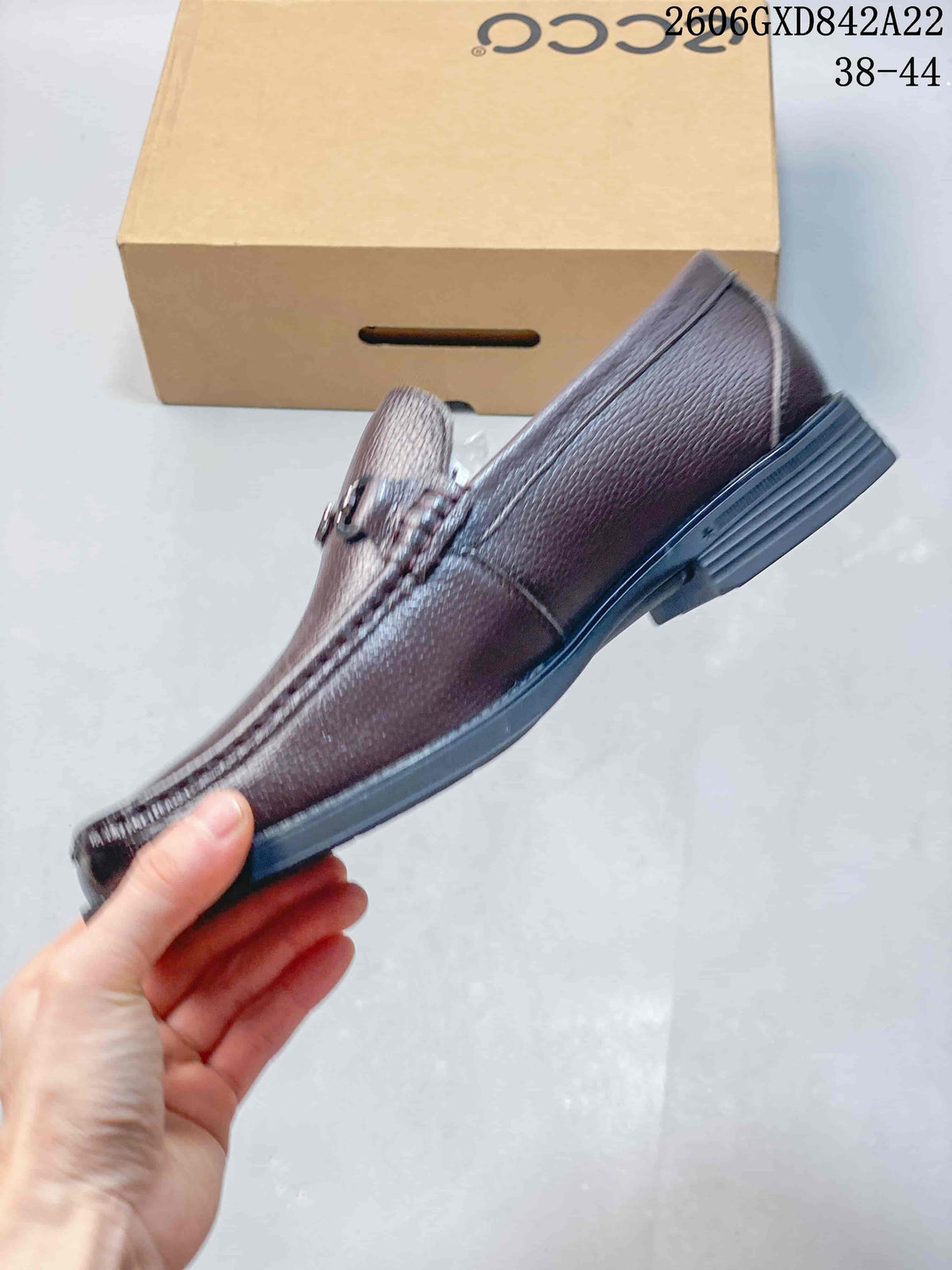 ECCO Brown Leather Bit Loafers 2606GXD842A22