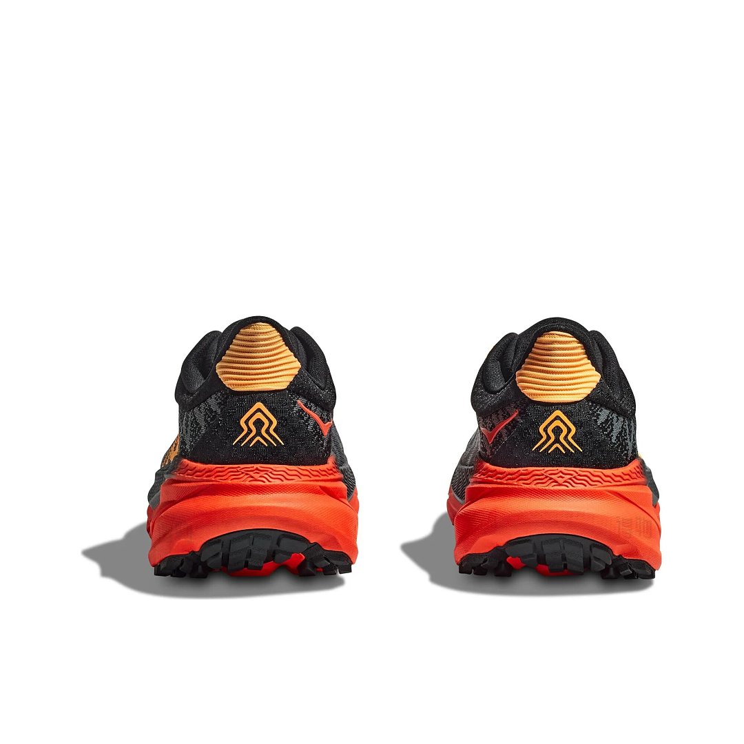 HOKA Challenger 7 Trail Running Shoes - Black and Orange