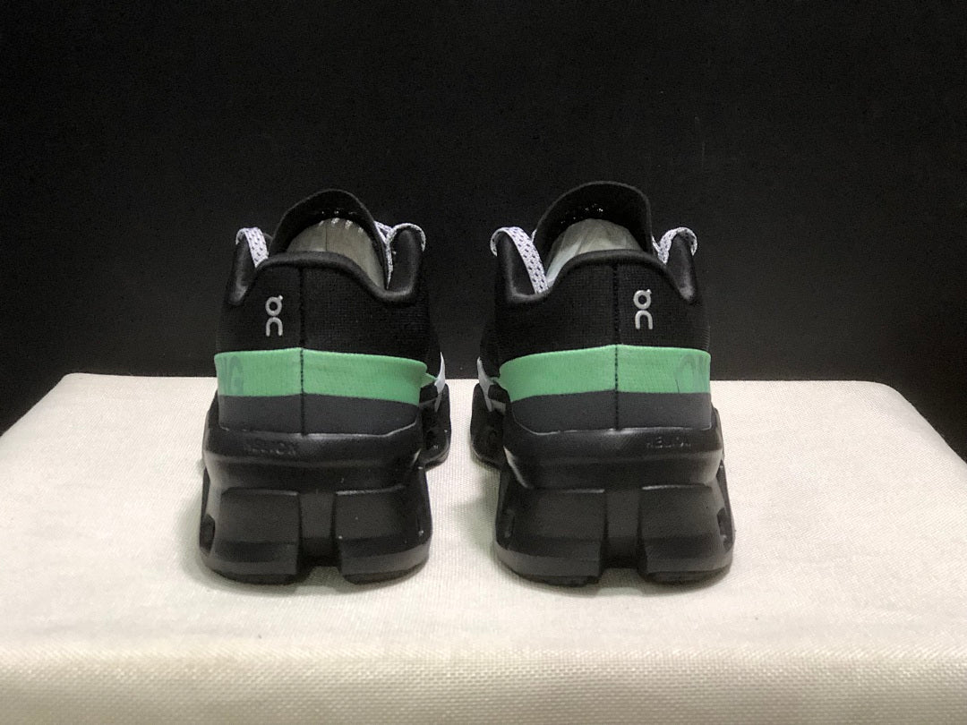 On Cloudmonster 2 Black Green Running Sneakers