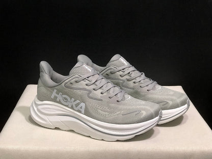 HOKA Clifton 10 Running Shoes in Gray