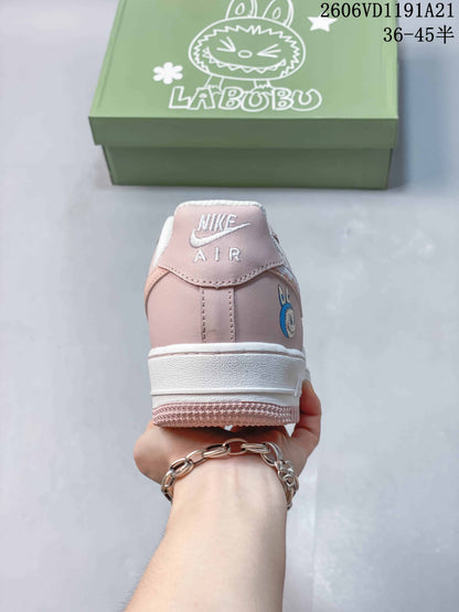Nike Air Force 1 Low '07 x Labubu Pink White Sneakers