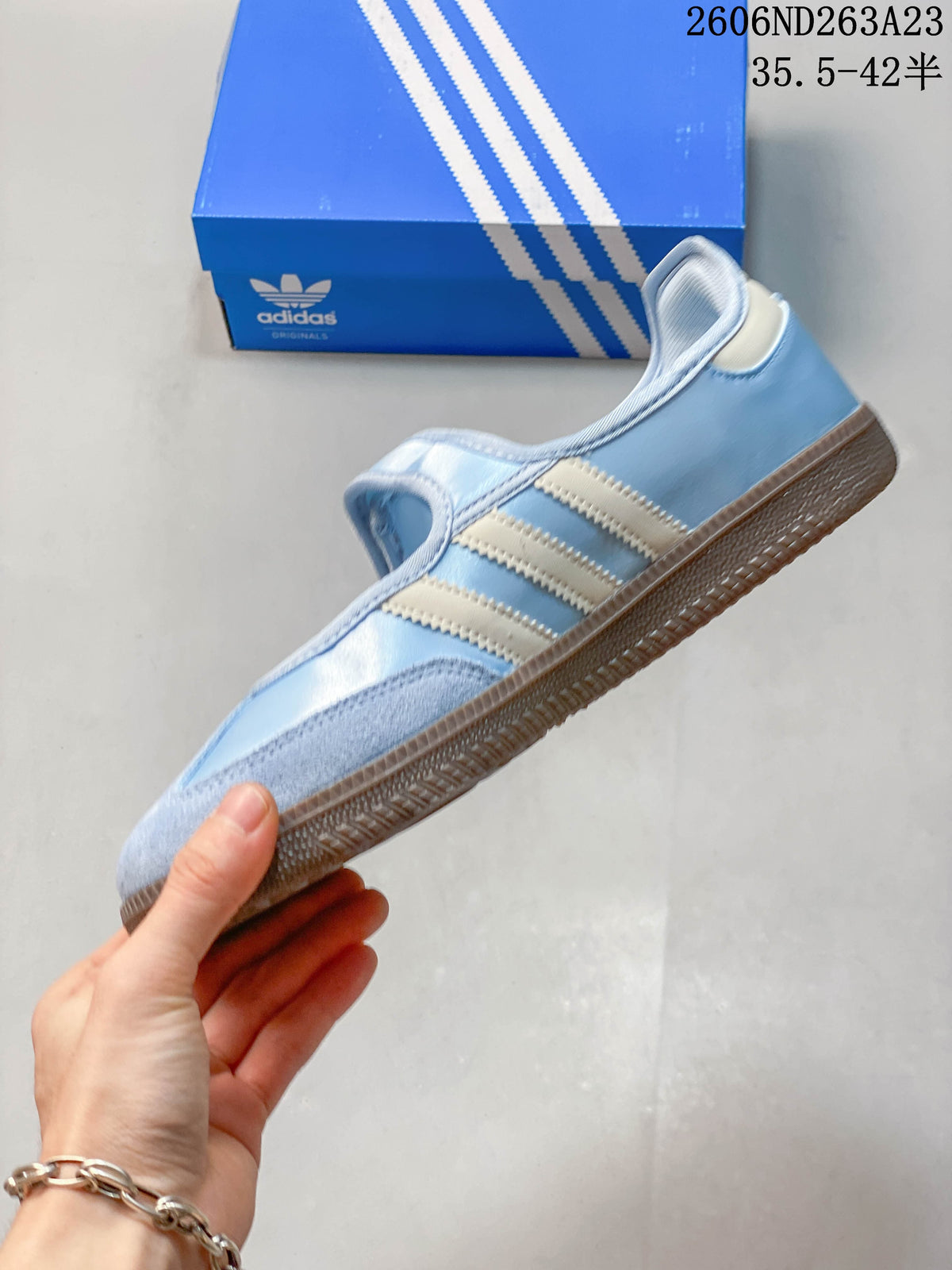 Adidas Samba Jane Mary Jane Sneakers in Light Blue