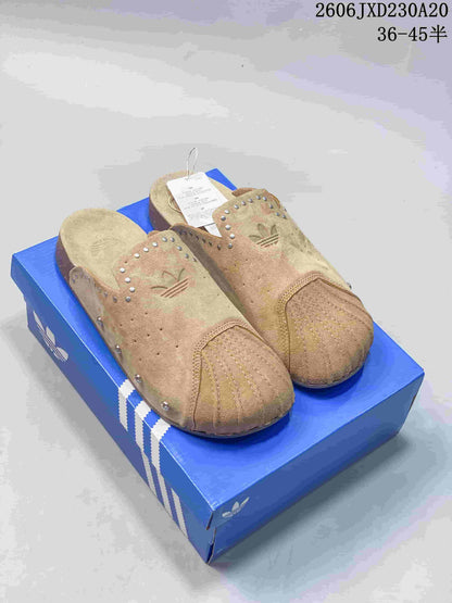 adidas Adimule Studded Mule Slides, Tan, 612400
